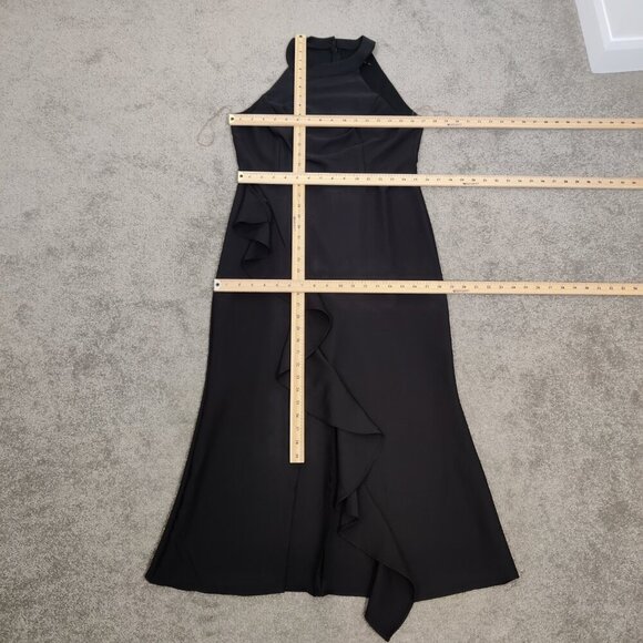 Trendyol Women's Ruffle Maxi Dress in Black Whimsigoth Feminine Office Cocktail - Picture 6 of 13